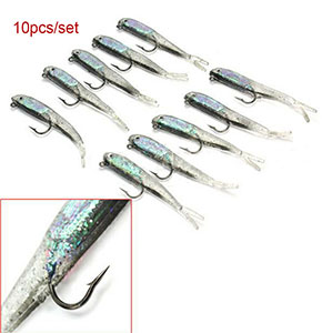 [2652] 10 Pcs 70mm Soft Silicone Fishing Lures Baits