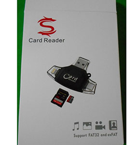 [2467] CARD READER, BRAND NEW, LIGHTNING + USB MOBILE FLASH DRIVE