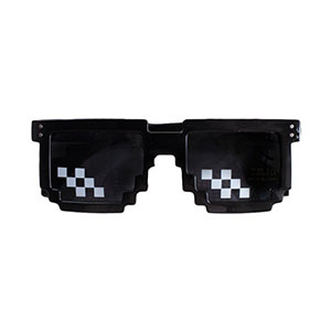 [2094] Thug Life Attitude Sunglasses 8 Bit Pixel Deal With IT Glass Eyewear