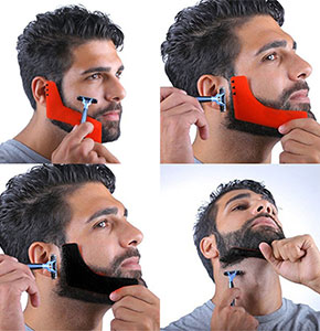 [2169] Beard Shaping Tool Styling Template Shaper Comb Trim Facial Haircare Barber