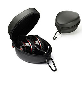 [2599] Portable Black Protection Carrying Hard Case Bag For Headphone, Earphone