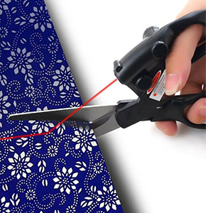 [2439] Laser Guided Fabric Scissors Trimmer Sewing Cut Straight Fast Paper Craft