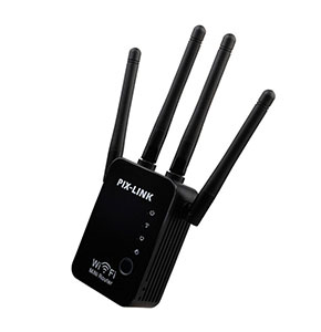 [2037] PIX-LINK LV-WR09 WiFi Range Extender Wireless Router Repeater AP Black EU