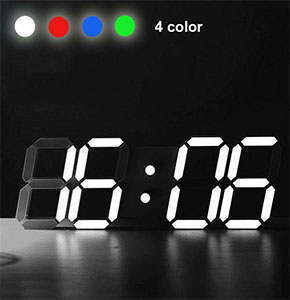 [2580] Digital LED Table Desk Night Wall Clock Alarm Watch 24 or 12 Hour Display
