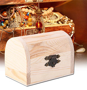 [2270] Handiwork Wooden Ingots Jewelry Box Base Art Decor DIY Wood Crafts Collection