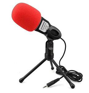 [2623] 3.5mm Stereo Condenser Sound Podcast Studio Microphone For PC Laptop MSN