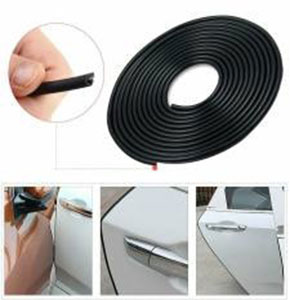 [2583] 2M Car Door Moulding Rubber Scratch Protector Strip Edge Guard Trim Black