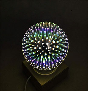 [2472] 1*3d Magic Glass Ball Starry Sky Decor Table Lamp Sphere for home kids gif
