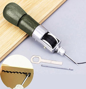 [2524] DIY Handmade Leather Craft Tool Carving Wax Line Art Needle Sewing Machine