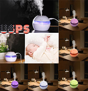 [2344] Electric Oil Essential Burner Aroma Diffuser Humidifier Air Purifier LED