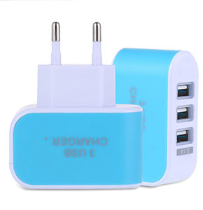 [2103] Universal 3 USB Ports Colorized Multifunction 5V 3A Travel Quick Charger