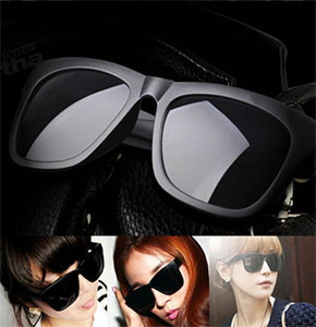 [2541] Men / Women Fashion Casual Style Sunglasses Gloss Black Frame Eye Glass Black