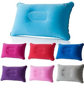 [2645] Portable Fold Outdoor Travel Sleep Pillow Air Inflatable Cushion