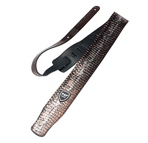 [2317] Alligator Grain PU Leather Guitar Strap for Electric Bass Acoustic Guitar