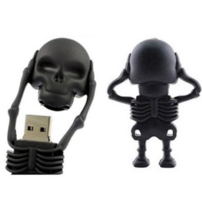 [2252] 8GB Creative Mini Cartoon Skeleton USB 2.0 U Disk Flash Drive Disk Safe