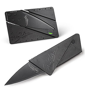 [2389] Outdoor Hiking Camping Emergency Survival Gear Credit Card Knife