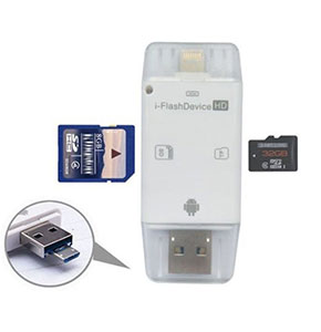 [2156] USB Flash Drive SD TF Smart Card Reader For iPhone5 6s 7 Samsung iPad Air