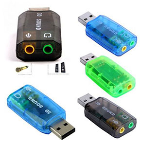 [2256] Wholesale High Quality External USB 2.0 5.1 CH 3D Sound Card Audio Adapter