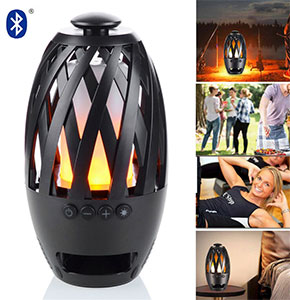 [2641] Wireless Bluetooth Stereo Speaker With LED Light For Outdoor Camping Lamp