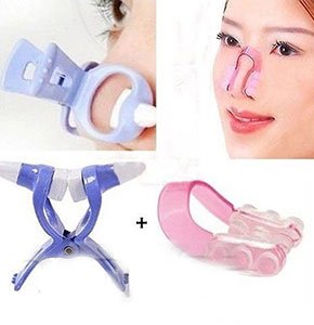 [2209] Shaping Face Care Bridge Straightening Lifting Clip Set Beauty Nose Up
