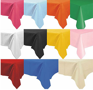 [2309] Plastic Table Cover BBQ Catering Wedding Party Tablecloth 137*183cm