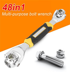 [2745] 48 in 1 Socket Wrench Rotary Spanner Work Spline Bolts 360 Degree Rotate