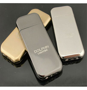 [2547] Dolphin Slim Flint Normal Flame Butane Gas Refillable Cigarette Lighter