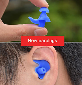 [2254] Silicone Waterproof Soft Swimming Ear Plug Set Protector Sport Earplug