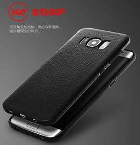 [2370] Luxury Shock-proof Slim Soft TPU Leather Cover Case For Samsung Galaxy S8+