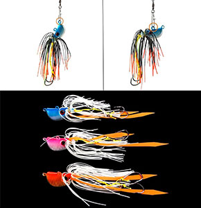 [2104] Glow in Dark Luminous Metal Head Jig Fishing Lure Bait Squid Hooks Showy